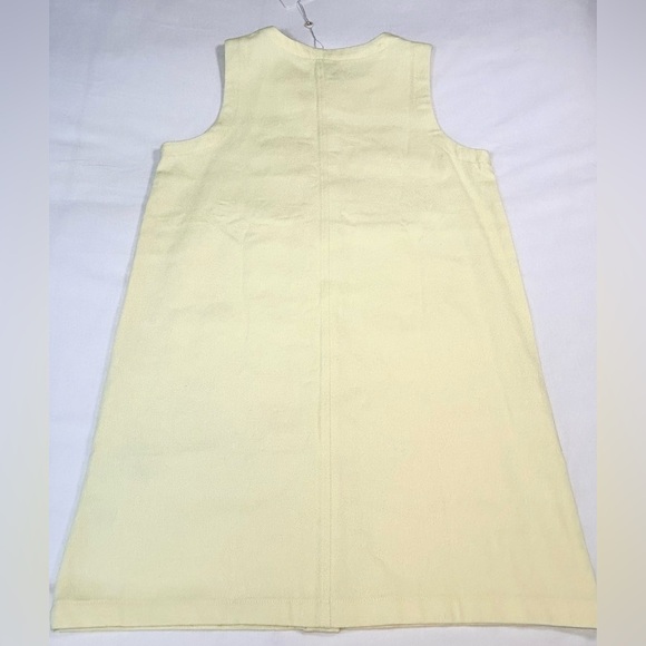 Entro Butter Yellow Sleeveless Mini Denim Shift Dress NWT Button Front Sz M - Picture 6 of 8